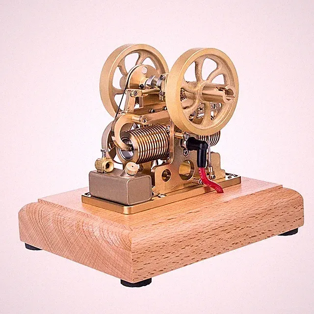 1.9cc Mini 4-Stroke Atkinson Cycle Gas Engine Model with Wooden Base