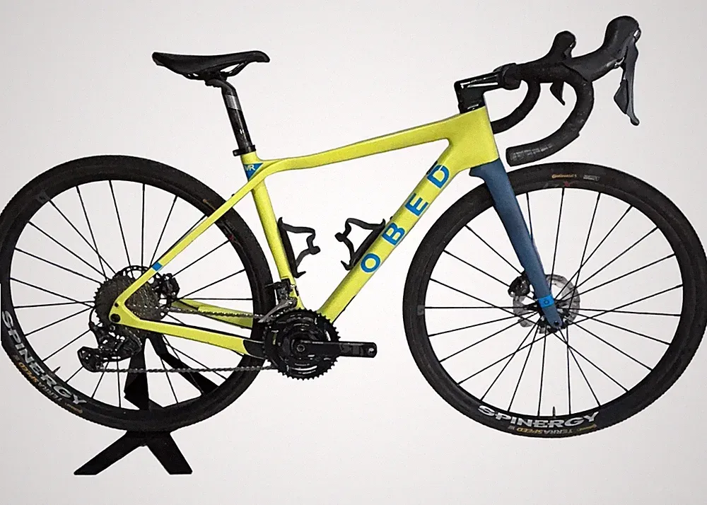 2022 OBED GVR X-Small Yellow/Blue Gravel Bike Shimano GRX Rotor Powermeter 165mm