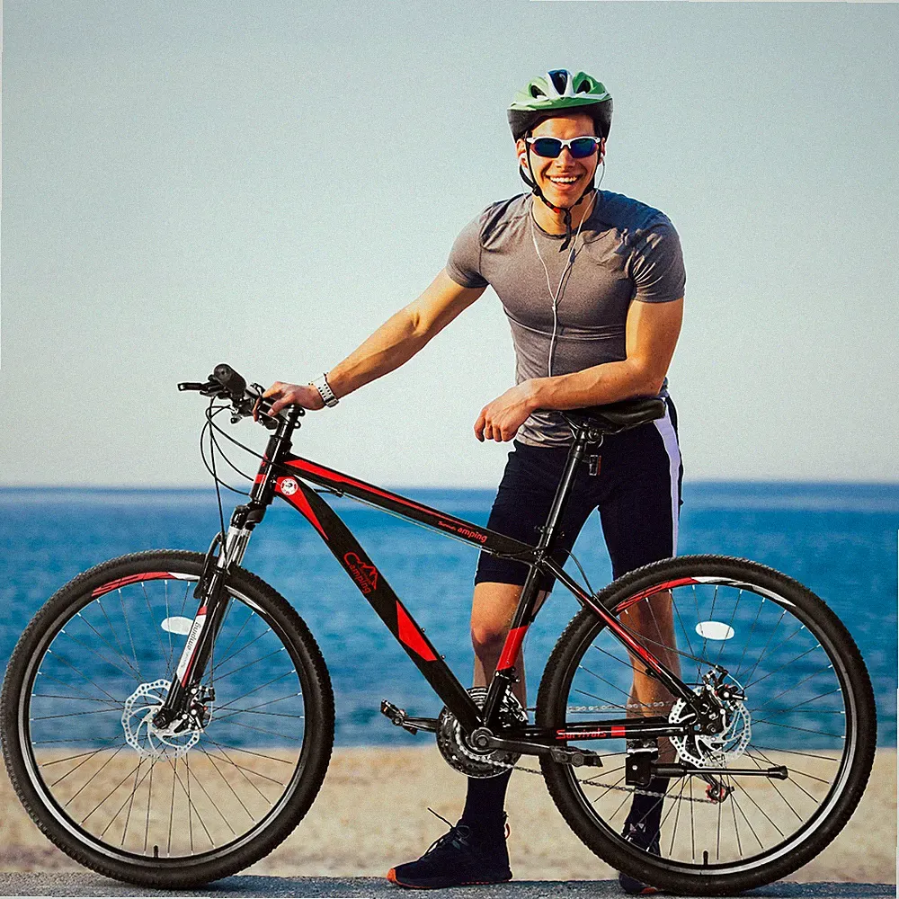 26 inch Tire Mountain Bike 21 Speed Bicycle High-Tensile Frame MTB Bikes for Men