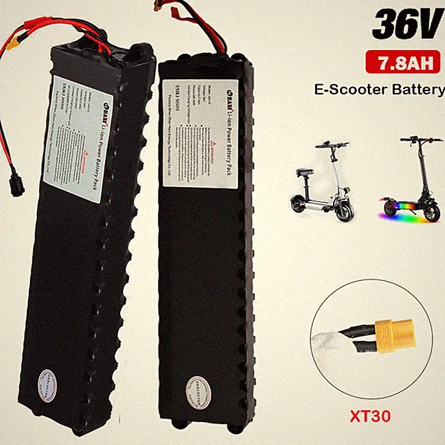 36V 7.8Ah Lithium li-ion Battery Pack 280.8Wh for Electric Scooter Ebike Bicycle