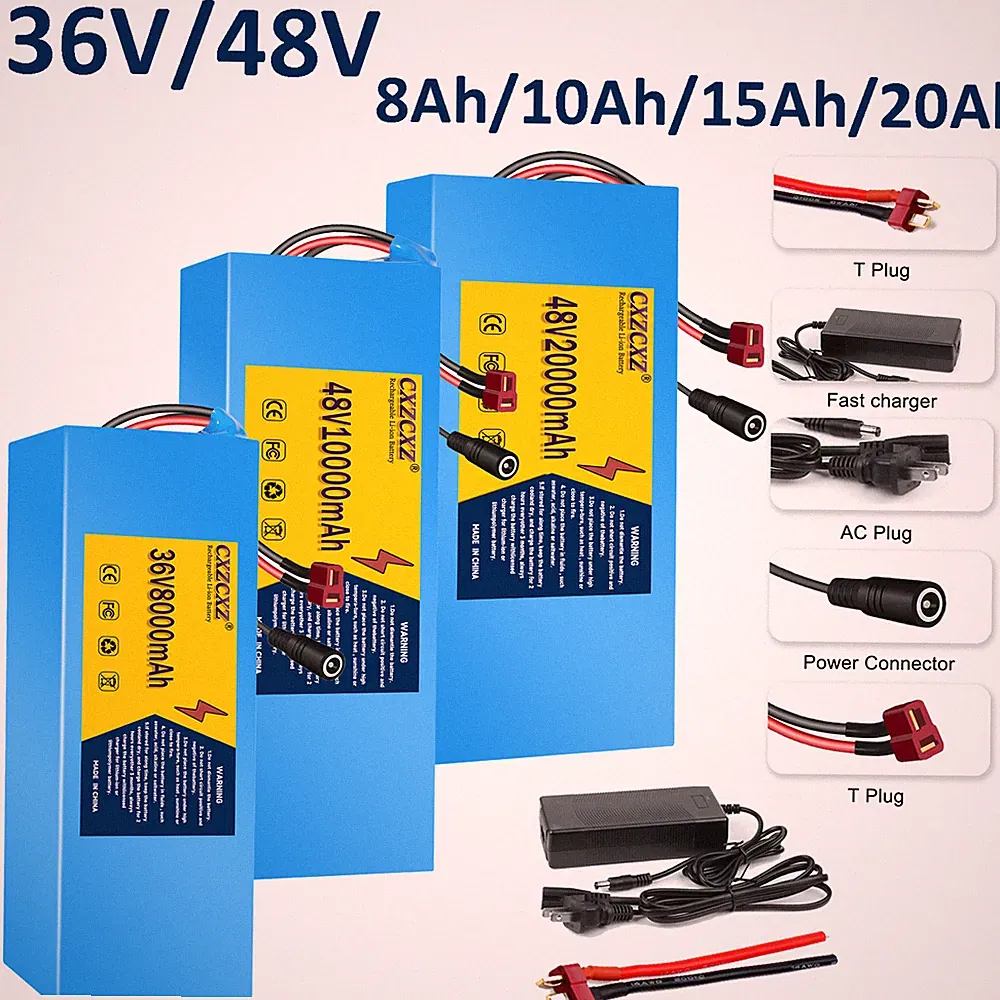 48V 36V 8Ah/10Ah/15Ah/20Ah Battery For 200W-1200W Ebike Electric Bicycle Bike