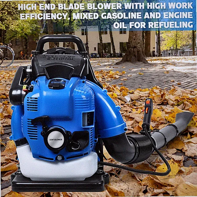 Backpack Leaf Blower Gas Powered Snow Blower 750CFM 205MPH 75.6CC 4-Stroke