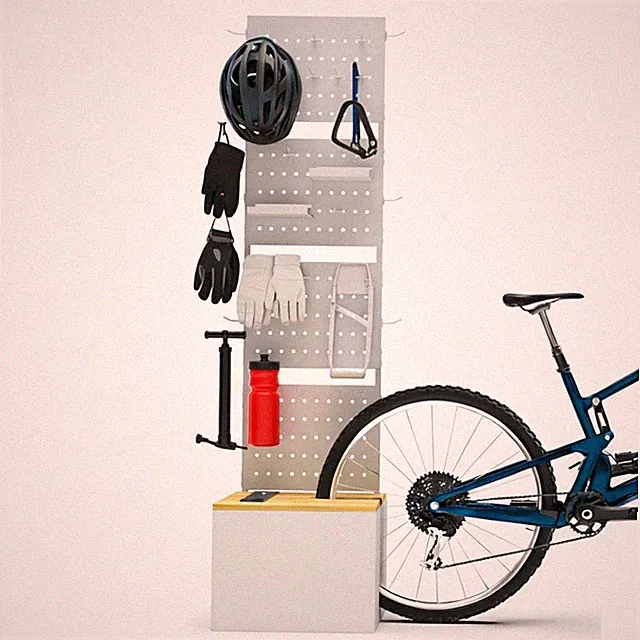 Bicycle Parking Box 4-In-1: Bike Rack, Storage Box, Shoe Bench & Organizer Shelf