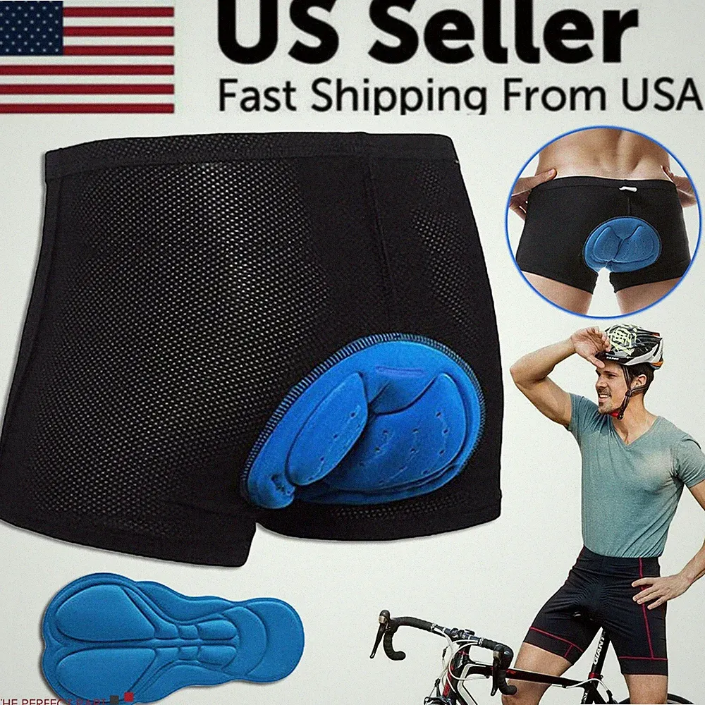 Bicycle Shorts Cycling Men Women Bike Underwear Pants Soft Sponge Gel Padded 3D