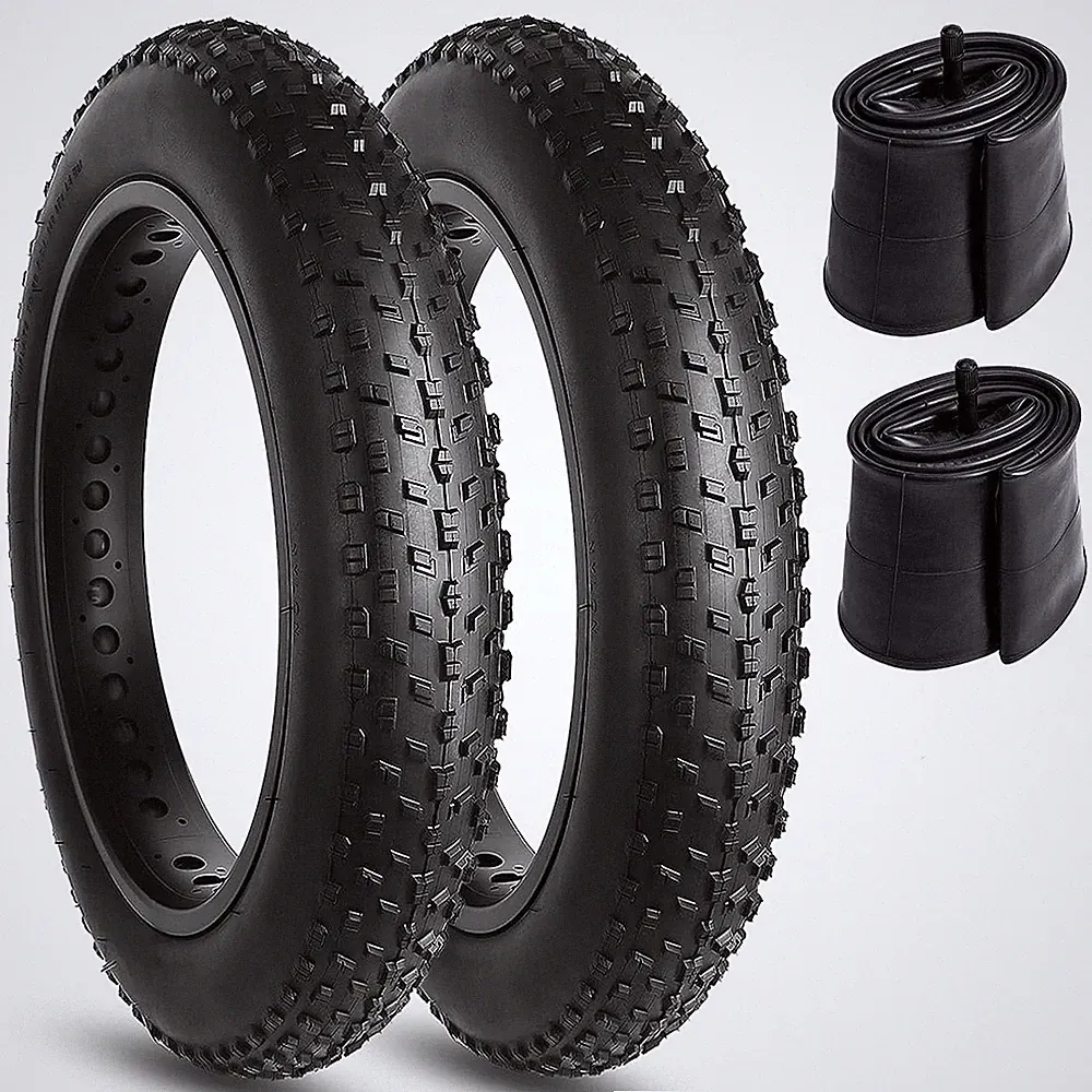 Bike Tire and Inner Tube Pack 26x4 in 20x4 in Electric Bike Folding Tire & Tube