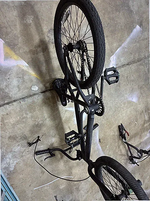 Black Bike No Brakes Runs More Like A Bike Wheel In The Front Is Broken