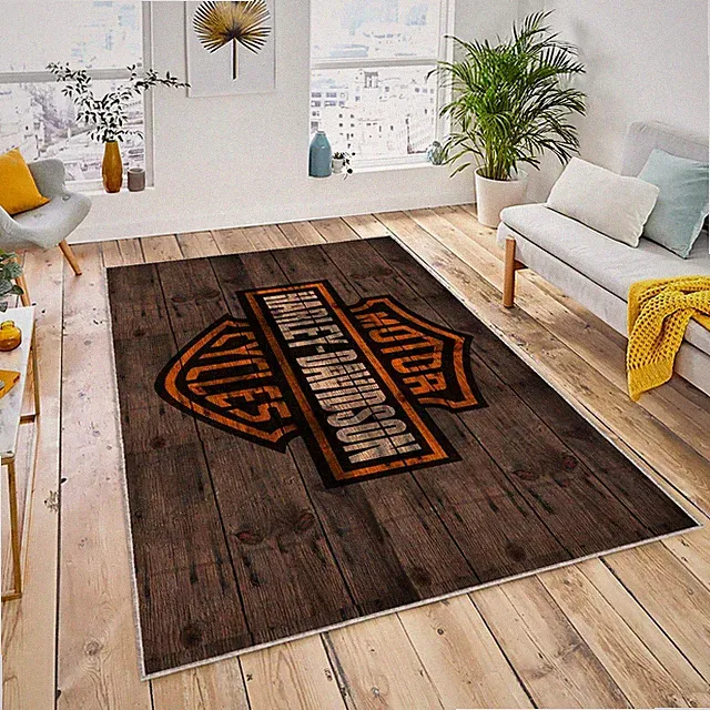 Harley Legend Rug, Harley Man Cave, Motor Cycle Man Cave Rug, Garage Floor Rug