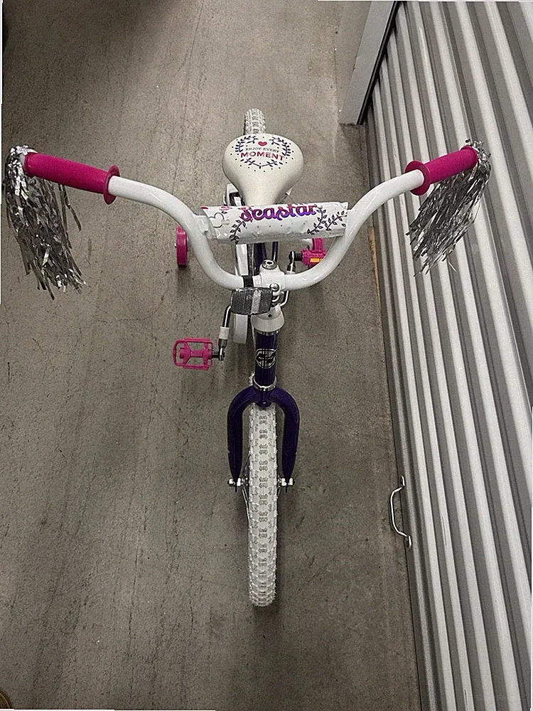 Huffy Seastar Kids Bike 16 Inch Girls Bike Training Wheels Included