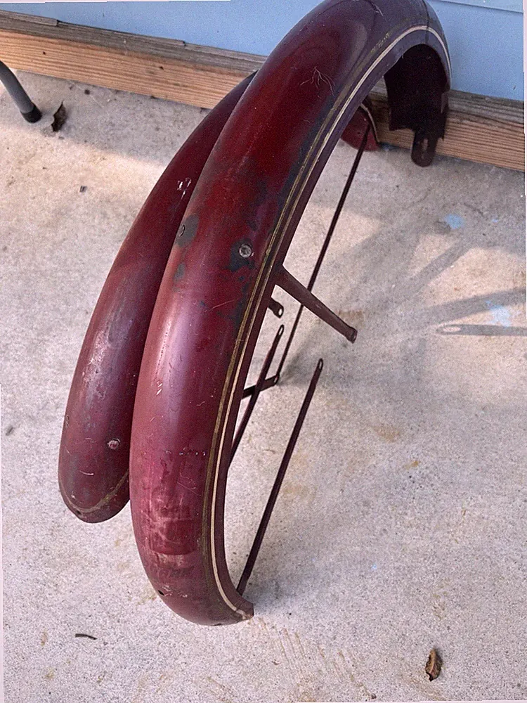Nice Classic Monark Balloon Tire Bicycle Bike Fender Set - Front And Rear