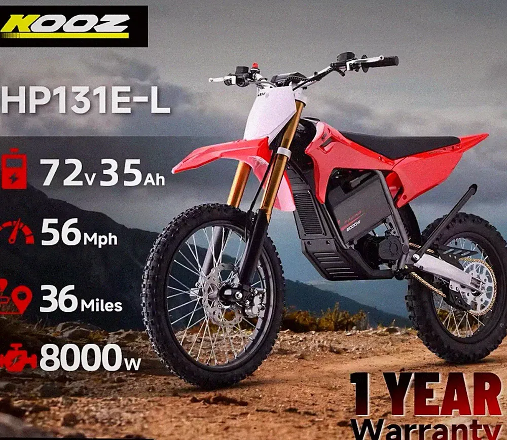 Pro Electric Dirt Bike for Adults,Up to 56 MPH with 19"/16" Tires.