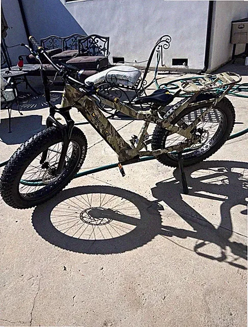 QuietKat Warrior Camouflage Fat Tire E-Mountain Bike 26in 48V 750W - No Battery