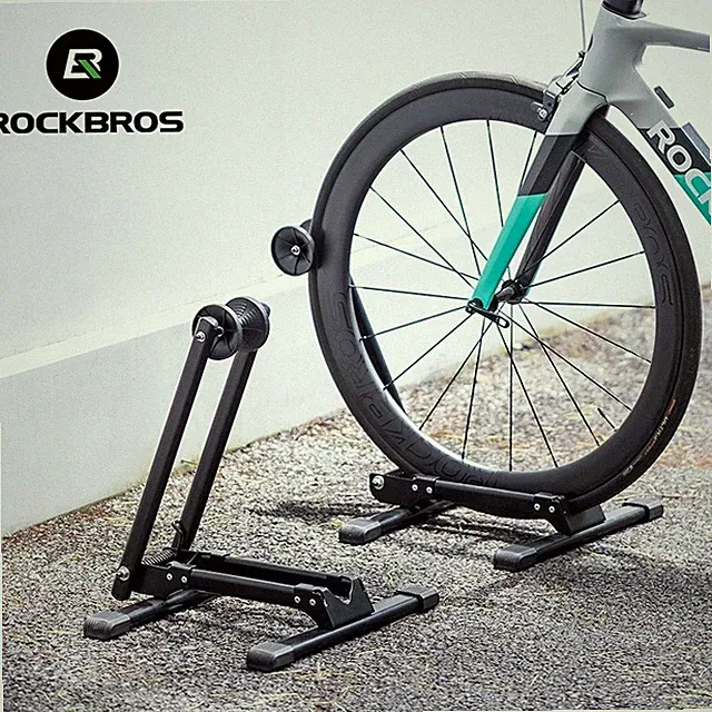 ROCKBROS Foldable Bike Parking Stand-up to 2.4" Tire Width-Bike Floor Stand Rack
