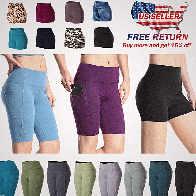 Shorts for Women Bike Yoga Gym Athletic Workout Volleyball Dance Tight Leggings