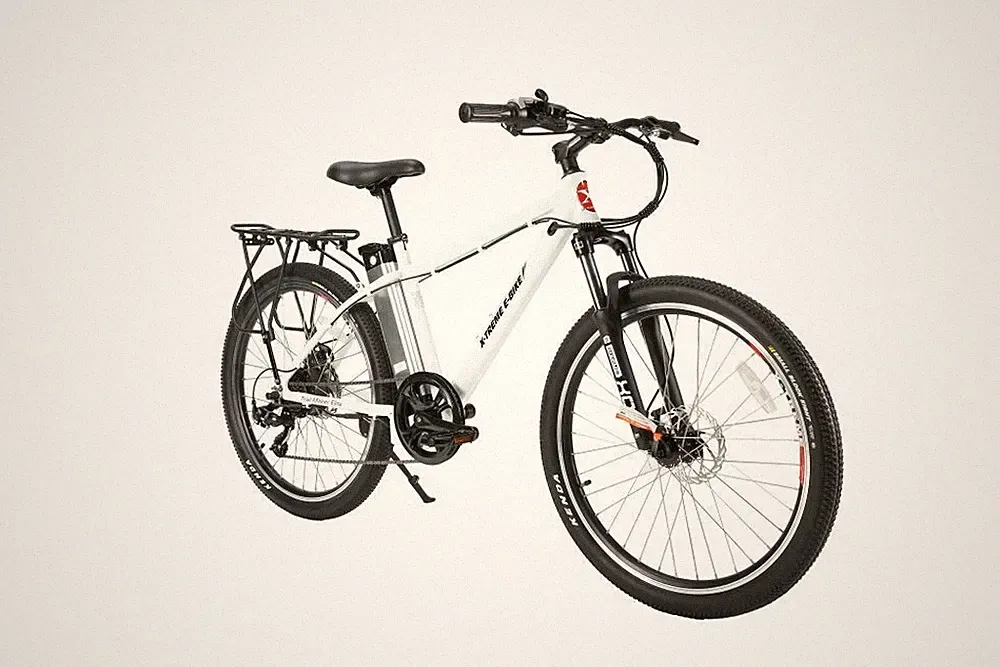 X-Treme Trail Maker Elite 24 Volt Electric Mountain Bike White